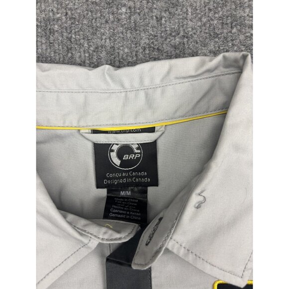 Can-Am Pit Shirt Mens Medium Charcoal Short Sleeve Garage Work BRP XPS Rotax - Picture 2 of 7